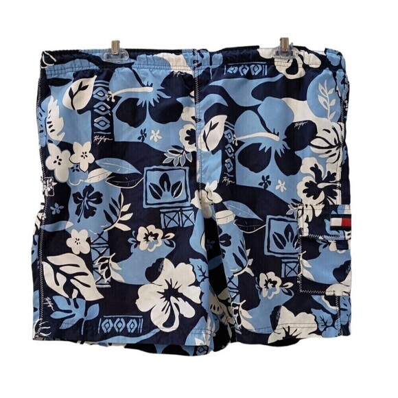 Tommy Hilfiger Swim Trunks Large Mens Floral Print Hawaiian Shorts - Picture 1 of 5